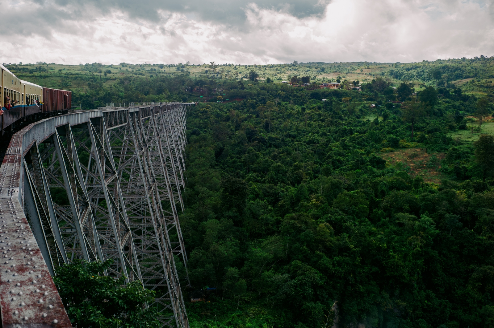 The spectacular colonial-era Gokteik viaduct is a vital link between northern Shan State and Myanmar’s central plains. Now more than a century old, it’s in danger of collapsing. (Libby Burke Wilde)